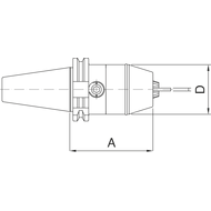 NC-Kurzbohrfutter DIN69871ADB SK40, 0,5-13mm mit Stirnradgetriebe